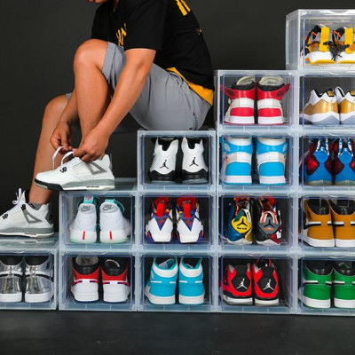 Combo 5 Hộp Đựng GIày Cửa Mở Nam CHâm Hộp Nhựa Cứng, Tháo Lắp Dễ Dàng - Hộp Màu Trắng