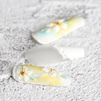 Gel Xi Măng Trắng Đen Trang Trí Móng, Chất Gel Đặc Sệt, Hiệu Ứng Sần, Làm Nail Tạo Hình Độc Đáo, Vẽ Hoa Họa Tiết