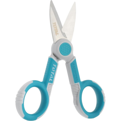 Kéo thợ điện chuyên dụng dài 145mm TOTAL THT1155871 - Làm từ thép không gỉ, độ dày lưỡi kéo 3mm - Tốc độ 247