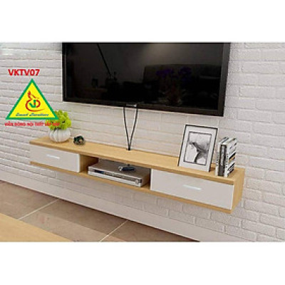 Kệ ti vi treo tường 2 ngăn kéo VKTV07 - Nội thất lắp ráp