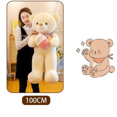 Thú nhồi bông Teddy ôm bình sữa đáng yêu - Size từ 60cm đến 1m2 - Quà tặng gấu bông Teddy lông mịn nhiêu màu khổng lồ.
