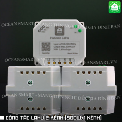 Công Tắc Wifi Lahu, Công Tắc Thông Minh Hẹn Giờ Không Cần Internet RTC HUNONIC, Công Suất Lên Đến 4000W - LAHU