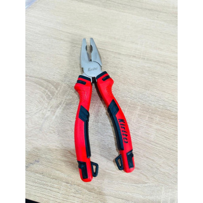 Kìm Điện Đa Năng Công Nghiệp Kirito Màu Đỏ Đen - Dài 8 inch (200mm) - Chất Liệu CR-V Cao Cấp