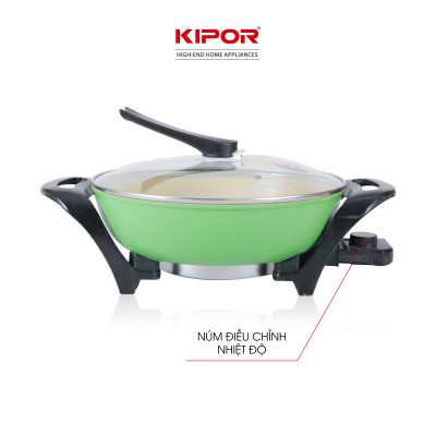 Nồi lẩu điện đa năng KIPOR KP-LD3211 - Lòng nồi chống dính WHITFORD cao cấp, nắp vung thuỷ tinh chịu nhiệt tay cầm chống đổ - Hàng chính hãng
