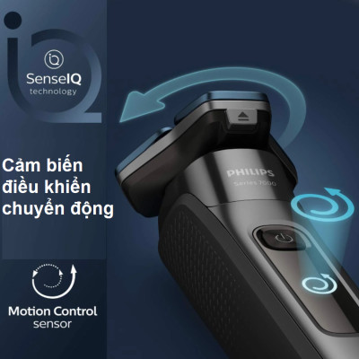 Máy cạo râu khô và ướt cao cấp thương hiệu Philips SkinIQ S5831/01 và S5832/01 45 lưỡi cắt SteelPrecision tự mài - Hàng Chính Hãng