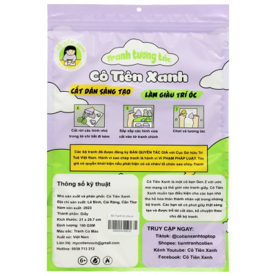 Bộ Tranh Tương Tác Cô Tiên Xanh - Ăn Khuya