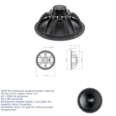 Loa Rời 4 tấc từ NEO B&C SPEAKERS- Italia 15NDL76 (1 cái) – Hàng Chính Hãng