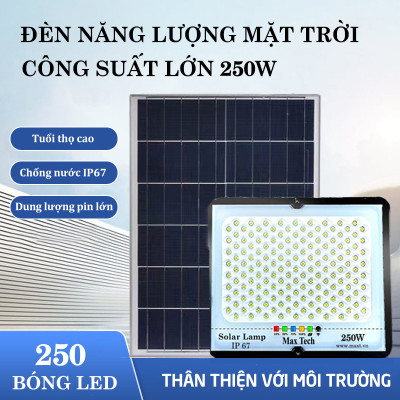 Đèn năng lượng mặt trời MAXTECH bóng to 150w, 200w, 250w, 300w - Công suất lớn, Tiết kiệm điện- D1370