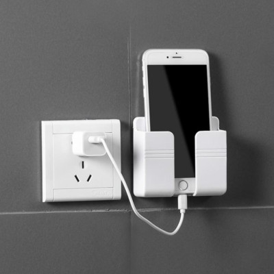 Combo 5 Kệ Dán Tường Để Điện Thoại, Ống Cắm Điều Khiển Remote Xẻ Rãnh Siêu Tiện Lợi - Khay Đựng Đồ, Bút Viết Đa Năng Giao Màu Ngẫu Nhiên