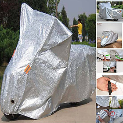 Bạt Trùm Xe Máy Tráng Nhôm 3 Lớp Có Phản Quang, Che Nắng Mưa