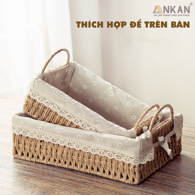 Giỏ Cói Vintage Có Quai – Đựng Đồ, Đi Picnic, Decor Nhà Cửa