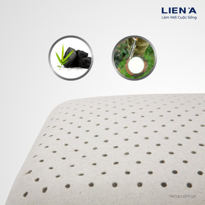 Gối Nằm Cao Su Thiên Nhiên  Liên Á Oval Grey  kích thước 45x65x12cm