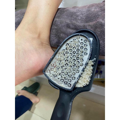 Cây Chà Gót Chân Inox 2 Mặt 27cm, Loại Bỏ Tế Bào Chết Hiệu Quả, Tay Cầm Nhựa Chắc Chắn, Làm Nail Thư Giãn Và Chăm Sóc Chân