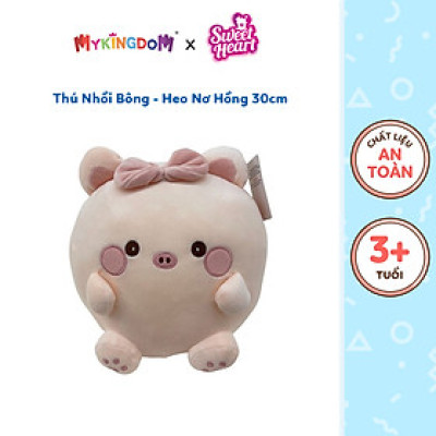 Đồ Chơi Thú Nhồi Bông - Heo Nơ Hồng 30 cm SWEET HEART PLUSH AH23003/30