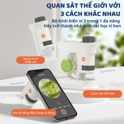 Kính hiển vi mini bỏ túi Mideer Exploring With Microscope, đồ chơi khoa học cho bé 7,8,9,10 tuổi