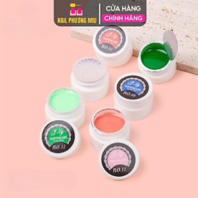 Set Gel Vẽ Nổi FENGSHANGMEI HULIAN 12 Màu Siêu Đặc Làm Nail 8ml/Hũ Không Vón Cục, Dễ Gel Vẽ Họa Tiết Nổi Cho Móng Sơn Gel Nữ Women