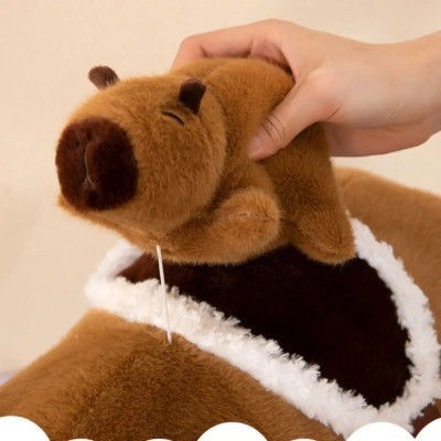 Thú nhồi bông capybara mẹ cõng con đáng yêu - Size từ 30cm đến 50cm - Móc khoá gấu bông Capybara.