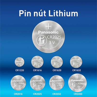 Vỉ Pin nút Panasonic 3V CR-2025/5BN (1 viên/5 viên) - Hàng chính hãng