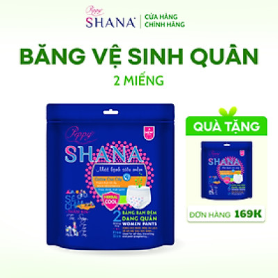 Băng Vệ Sinh Quần Peppy Shana Ngày Đêm Siêu Thấm, Freesize, Chống Tràn Tối Đa