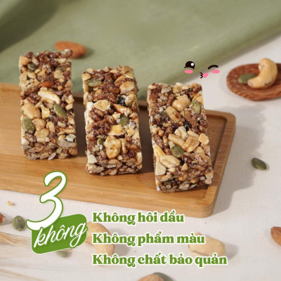 Thanh bánh gạo lứt chà bông, rong biển Fonut ( Gói 400g) - thanh bánh gạo lứt ăn kiêng,  healthy