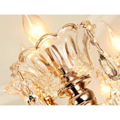 Đèn chùm STYLE 15 tay pha lê cao cấp phát sáng trang trí nội thất độc đáo - kèm bóng Led chuyên dụng (ảnh chụp thật)