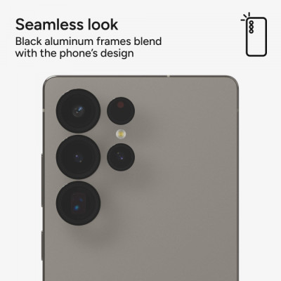 Kính Camera ZAGG Camera InvisibleShield Dành Cho Galaxy S25 Ultra  Kèm Khung Dán Chống Trầy Xước, Chống Va Đập_ Hàng Chính Hãng