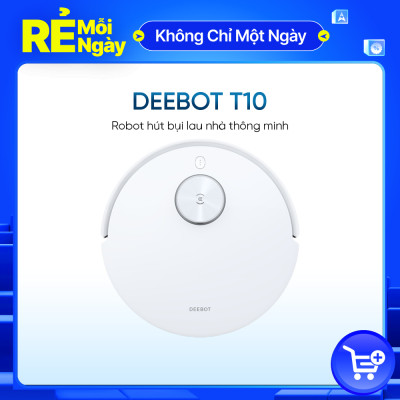 Robot hút bụi lau nhà Ecovacs Deebot T10_Lực hút 3000 Pa _Hàng chính hãng_Bản Quốc tế