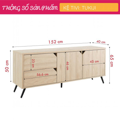 Kệ tivi gia đình nhỏ gọn phong cách hiện đại SMLIFE Tukiji