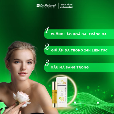 Serum Vàng Nhau Thai Cừu Dr Natural Astragrace Gold Placenta Premium 50ml | Giúp Trắng Da - Cấp Ẩm 24h - Hàng Chính Hãng