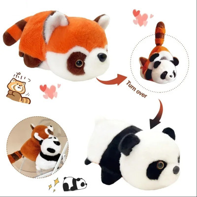 Thú nhồi bông capybara biến hình hai mặt cute - Size từ 38 đến 55cm - Quà tặng gấu bông panda, capybara lộn hai mặt 2in1