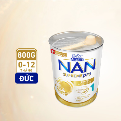 Thùng 6 lon Sữa bột Nestlé NAN SUPREMEPRO 1 800g nhập khẩu Đức với 5HMO & đạm Gentle Optipro (Dành cho trẻ từ 0 - 12 tháng tuổi)