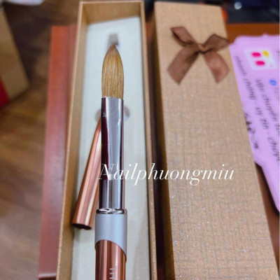 Cọ Đắp Bột Lông Chồn Cao Cấp KOLINSKY USA Màu Nâu Vàng Số 14, 16 (Kèm Hộp) Làm Nail Chuyên Dụng Tạo Hình Móng Bột, Đầu Cọ Mềm Ngậm Nước Tốt