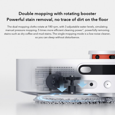 Robot Hút Bụi Lau Nhà Xiaomi Mijia Omni 1S - Tự Động Đổ Rác Giặt Giẻ Lau Sấy Khô Bằng Khí Nóng Camera AI Thông Minh - Hàng Nhập Khẩu