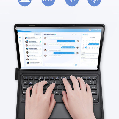 Bao da kèm bàn phím cho SamSung Galaxy Tab S10 Plus , S9 FE+ ( S9 Fe Plus ) , Tab S9 Plus , Tab S9 , Tab S9 Fe chính hãng Dux Ducis có bàn di chuột TrackPad - Hàng chính hãng