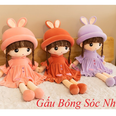 Gấu bông Búp Bê Váy Nhung Tim Hàng Cao Cấp Quà Tặng Dễ Thương Cho Bé