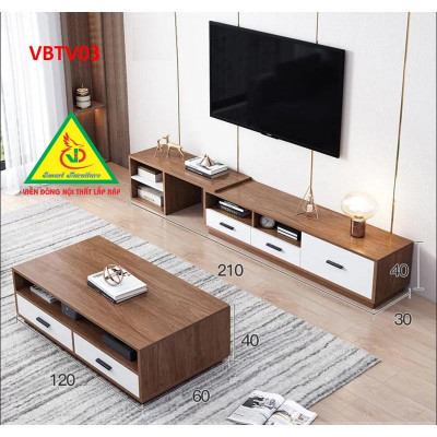 Kệ Tivi Hiện Đại Và Bàn Trà Cho Phòng Khách VBTV03