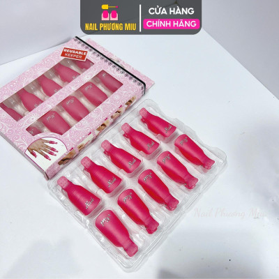 Kẹp Ủ Tay Phá Gel Silicon Dẻo Làm Nail, Set 10 Cái Tiện Lợi, Không Khí Không Lọt, Tháo Gel Nhanh Chóng, Bảo Vệ Móng