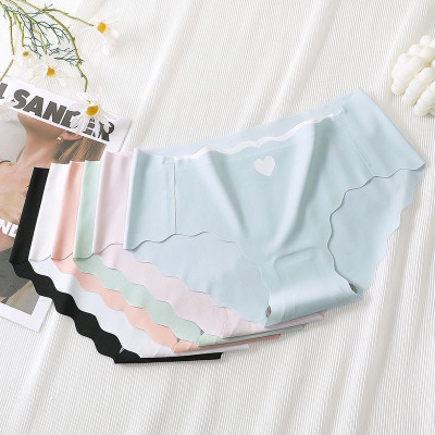 Bộ 5 quần lót nữ su tim MXM lượn sóng không đường may đáy quần ép kháng khuẩn