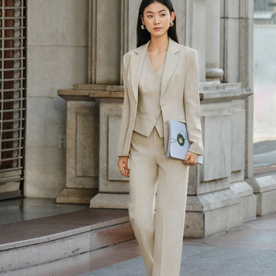 Áo blazer vai rộng MADDY thiết kế cao cấp WHITE CHIC