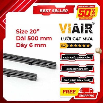 Combo 2 Lưỡi Gạt Mưa Loại A VIAIR R15 (20 Inch/500 mm)