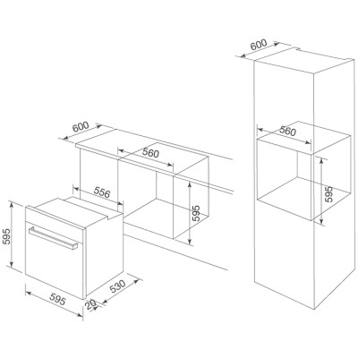 Lò Nướng Âm Tủ Malloca MOV-575 ECO Tiết Kiệm Điện (57 Lít)  - Hàng chính hãng