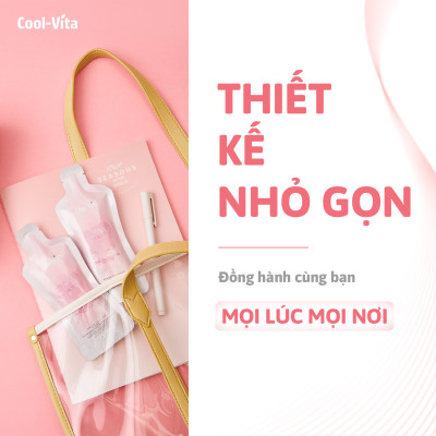 Combo 2 Hộp Nước Uống Collagen Peptide 3000mg Coolvita Hỗ Trợ Trẻ Hóa Sáng Da, Hỗ Trợ Dưỡng Tóc và Móng Kết Hợp Vitamin B3 (45ml× 7 túi)/hộp