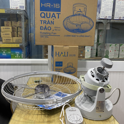 Quạt đảo trần Hali HR-16 công suất 47W sử dụng hộp số, 4 tốc độ gió - Hàng chính hãng