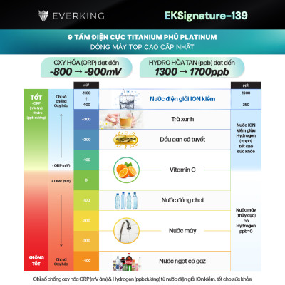 Máy Lọc Nước Điện Giải iON Kiềm EVERKING EKSignature-139 - Hàng Chính Hãng
