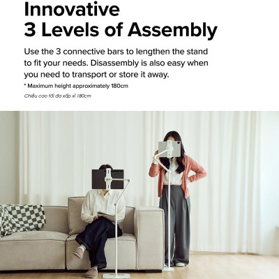 Giá đỡ cho điện thoại, máy tính bảng RINGKE Floor Stand Holder - Hàng Chính Hãng