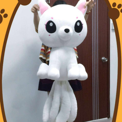 Gấu Bông Hồ Ly Tinh, Hồ Ly 9 Đuôi Tuyệt Đẹp Hot (10cm--->30cm) Cáo Trắng 9 Đuôi Cửu Vỹ Hồ Trong Tam Sinh Tam Thê, Hàng Cao Cấp