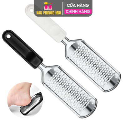 Cây Chà Gót Chân Inox Lỗ Nổi To Nhỏ Dài 27cm Bền Bén Làm Nail Tiện Lợi, Dụng Cụ Chà Gót cầm tay Loại Mới Cán Nhựa Cứng