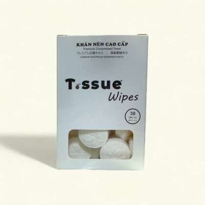 Khăn nén cao cấp T.ssue hộp 30 viên - Thích hợp cho sử dụng cá nhân, đi du lịch, sử dụng cho trẻ em và người lớn tuổi