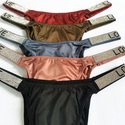 QUẦN SEXY THUN LẠNH DÂY ĐÍNH ĐÁ LOVE 1906