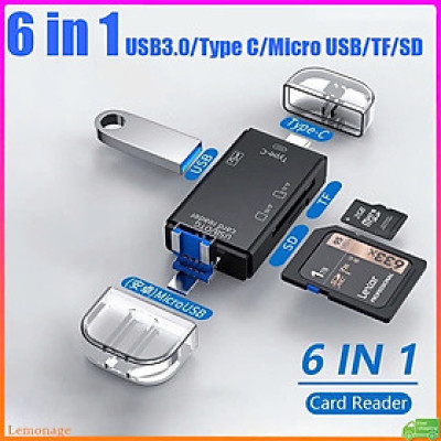 XOA 2S Đầu đọc thẻ nhớ SD, TF chân Type C, USB 3.0 Micro USB / U / Type C / TF / SD Cho Điện Thoại / Laptop - Hàng Nhập Khẩu
